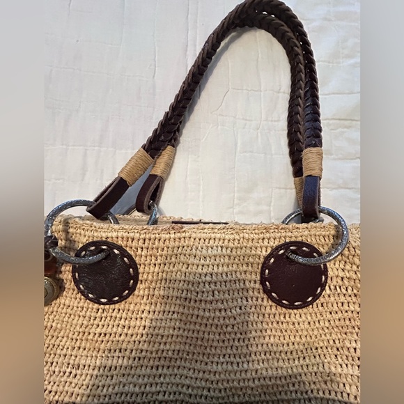 Brighton straw/raffia large should bag - Picture 5 of 11